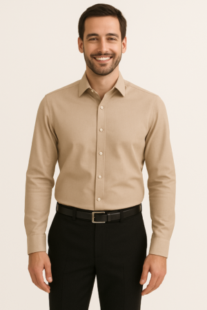 Smart & Stylish Beige Formal Shirt