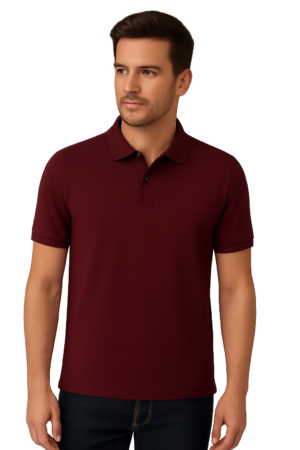 Modern Fit Wine Polo T-Shirt