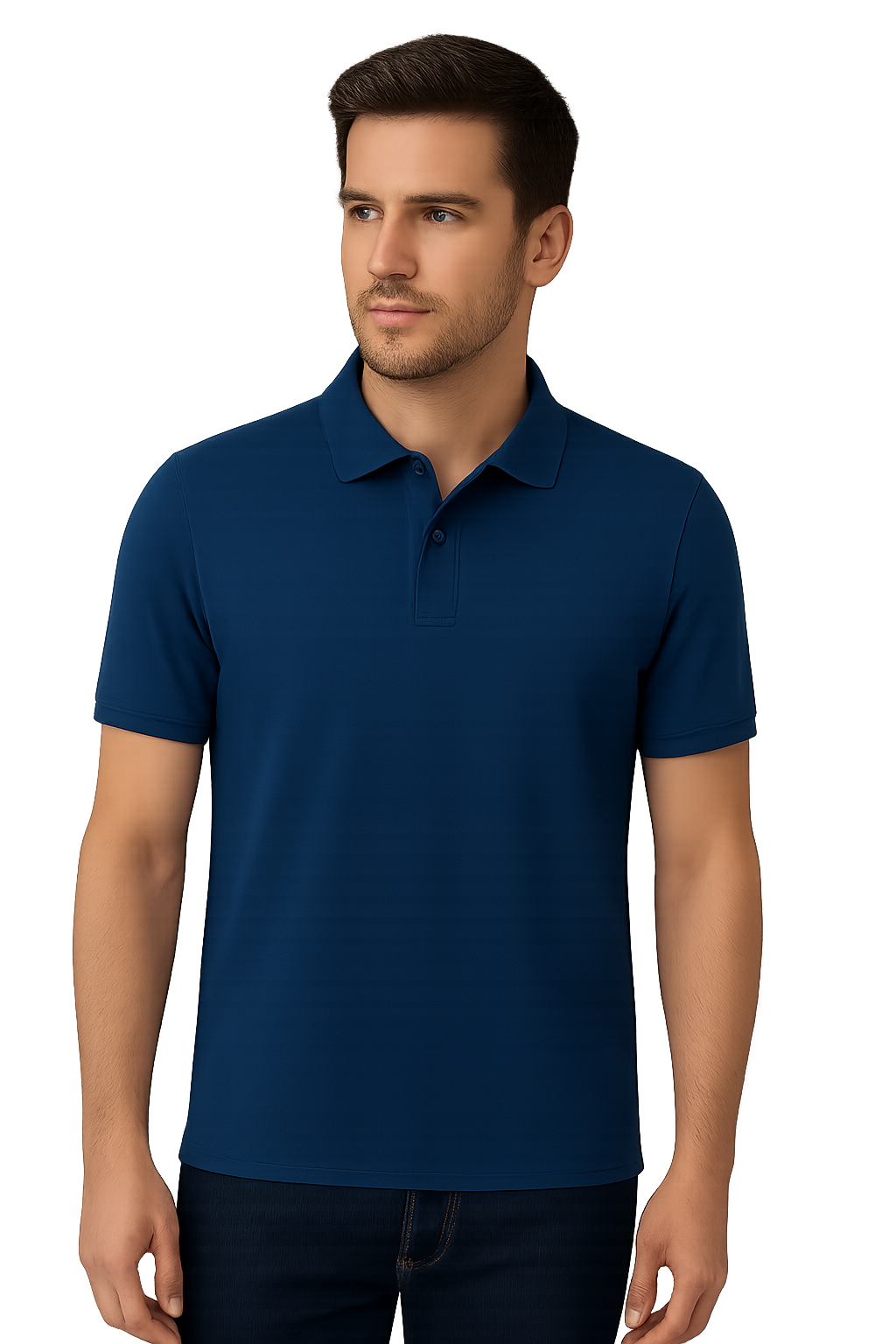 Blue Premium Collar T-Shirt