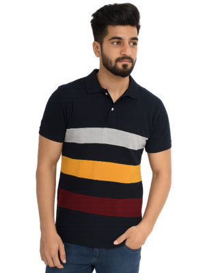 Men’s Color-Block Polo T-Shirt